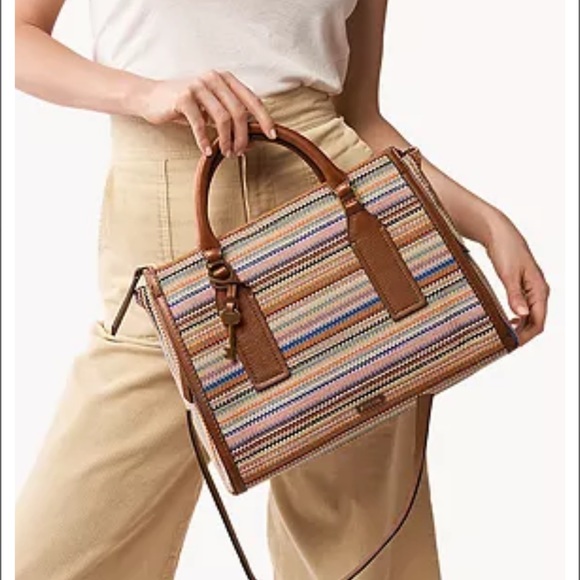 FOSSIL Parker Satchel/Crossbody and wristlet set - Picture 4 of 16